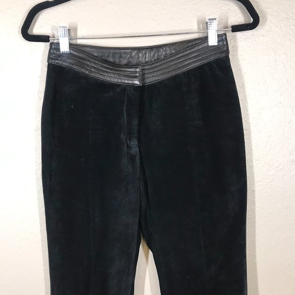 Wilsons Leather x Venus Williams Black 100% Genuine Leather Y2K Straight Pants - Picture 2 of 14